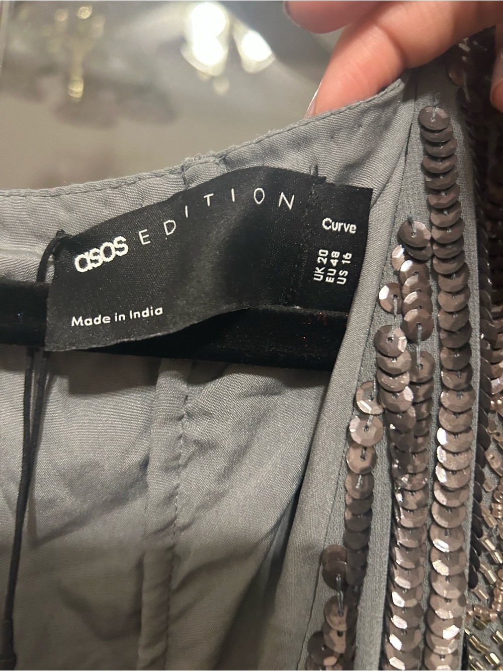 ASOS Embellished Silver Fringe Open Jacket - Picture 3 of 7